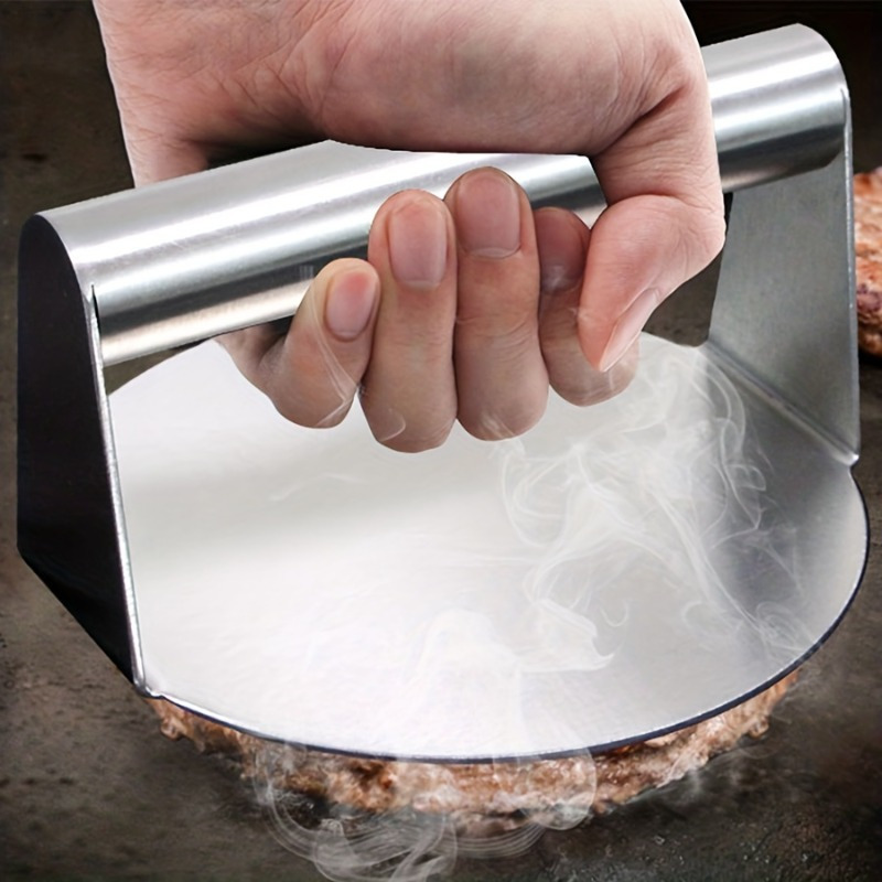 

Stainless Steel Hamburger Meat Press - 15.24cm Diameter, , Round Steak Meat Patty Maker For Bbq, Kitchen Barbecue Tool For Filling Burgers, Sliders, Regular Beef Burgers - Barbecue Accessory