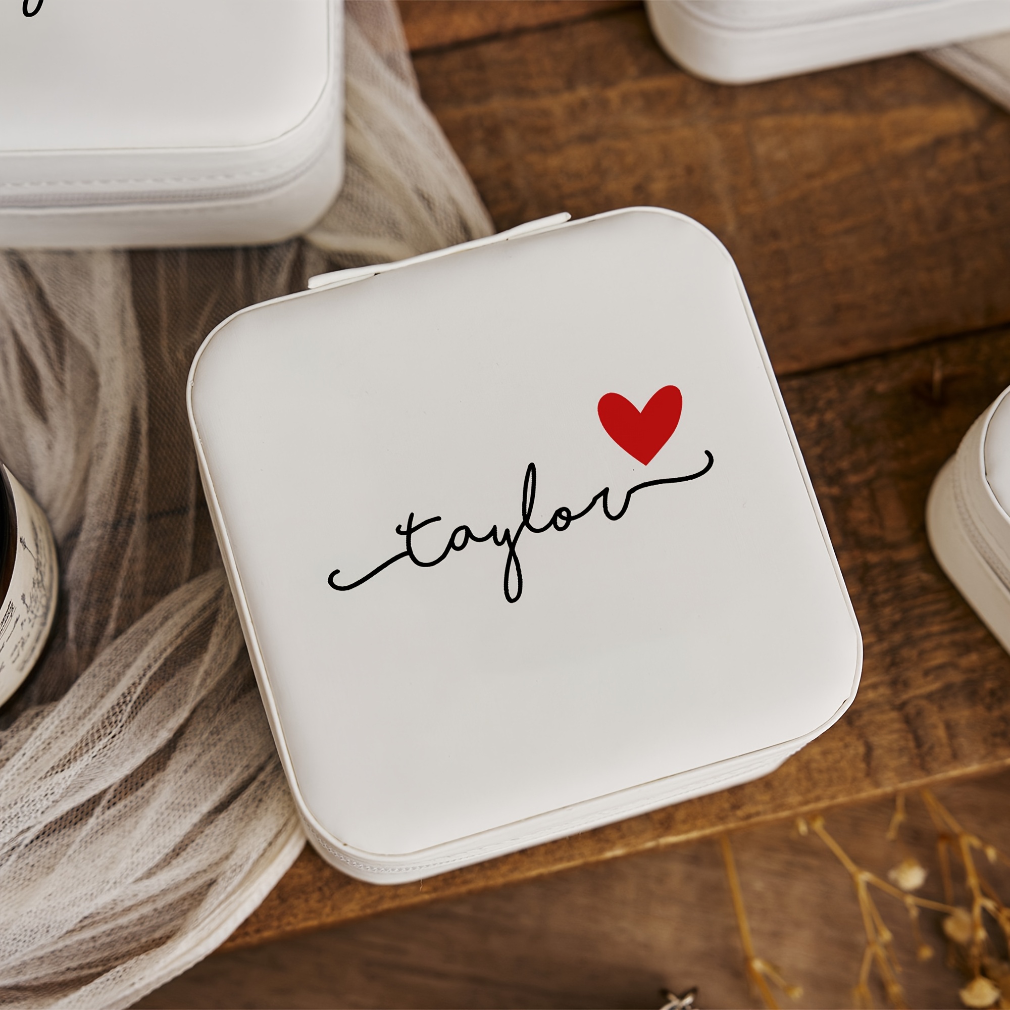 TEMU 1 Personalized Custom Name Jewelry Box, Personalized Jewelry Case, Bridesmaid Jewelry Box, Travel Jewelry Case, Custom Name Jewelry Box, Jewelry