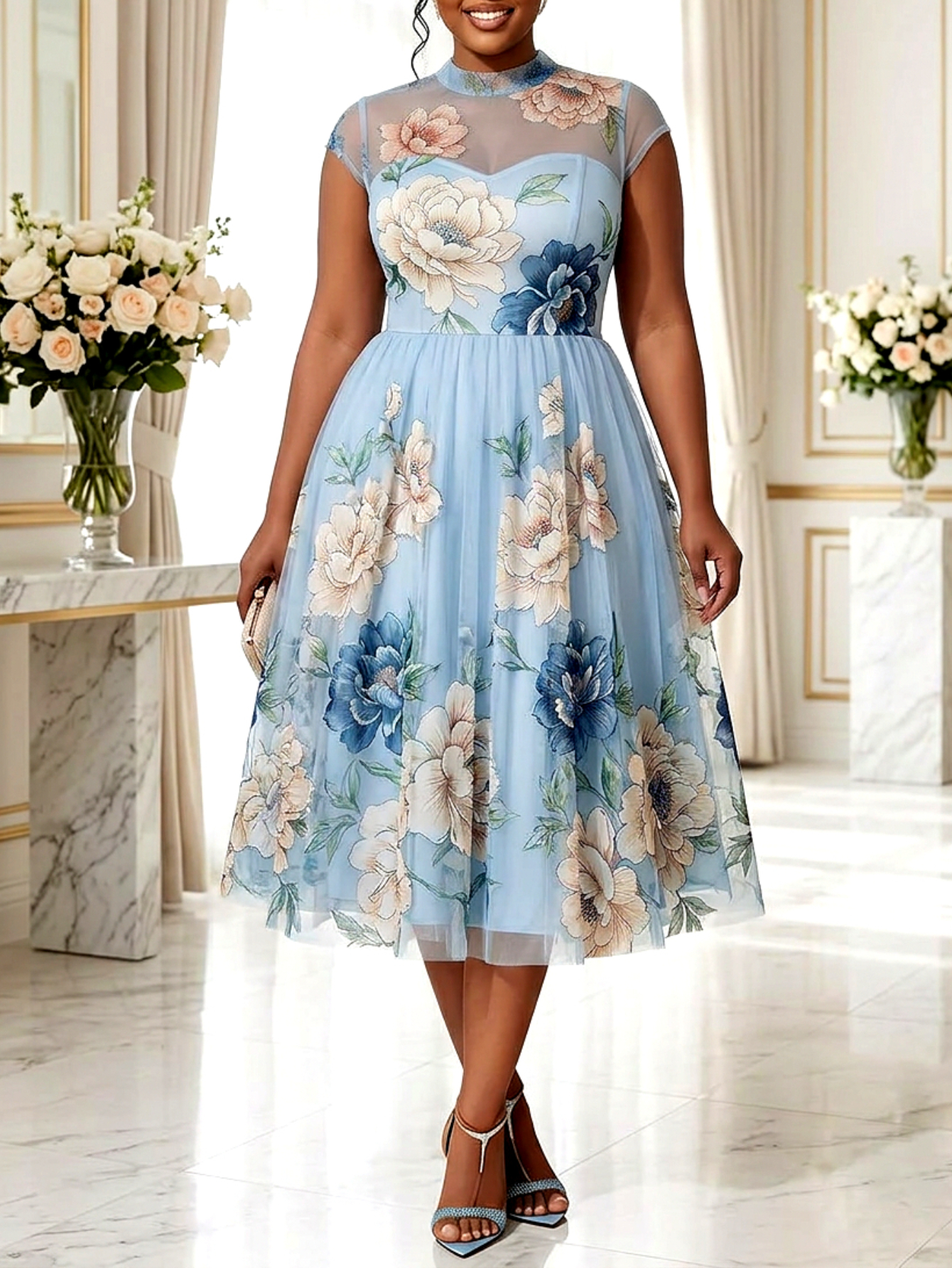 women's spring semi formal dresses Primavera 13160 Modest Semi-Formal Dress Midnight / 6