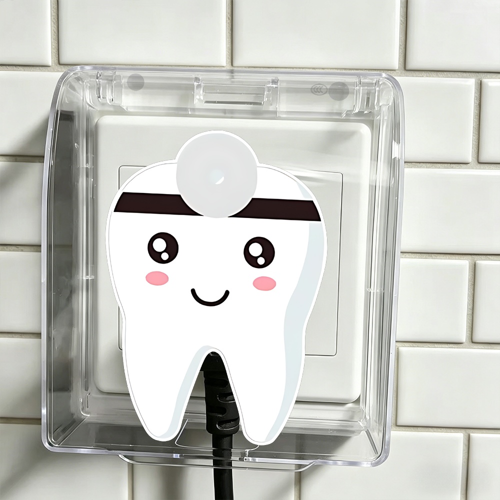 Cute Tooth Electric Socket Cover, Cartoon Tooth-Shaped Protector