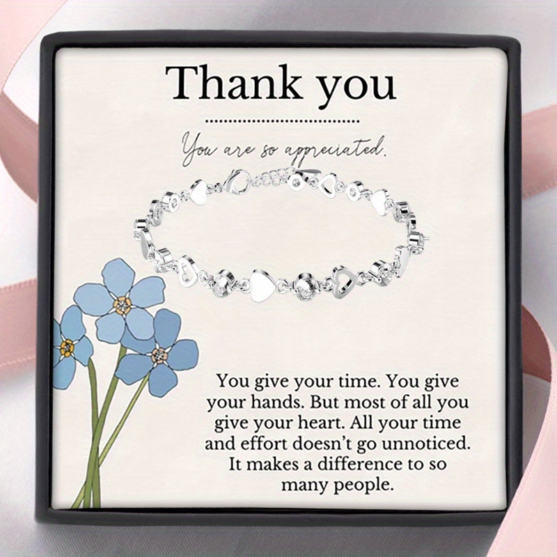 TEMU Pulsera de | Pequeños Regalos de Agradecimiento | Regalo de Agradecimiento para Ella | Pulsera de Agradecimiento
