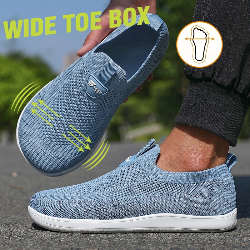 TEMU Men's Outdoor Wide Toe Casual Walking Shoes, Comfortable Camping Footwear With Wide Toe Box, Lightweight And Breathable Low-top Athletic Shoes