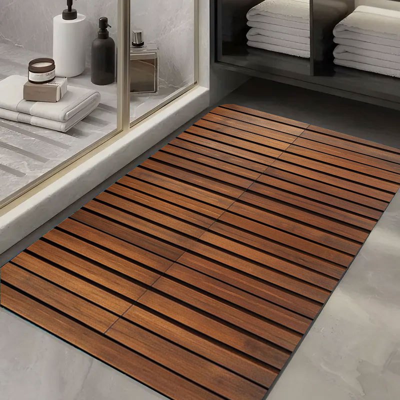 TEMU 1pc Of Abstract Floor Mat Featuring A , Extra-large Non-slip Door Mat With Washable Rubber Backing, Durable Water-absorbing Surface, Ideal For