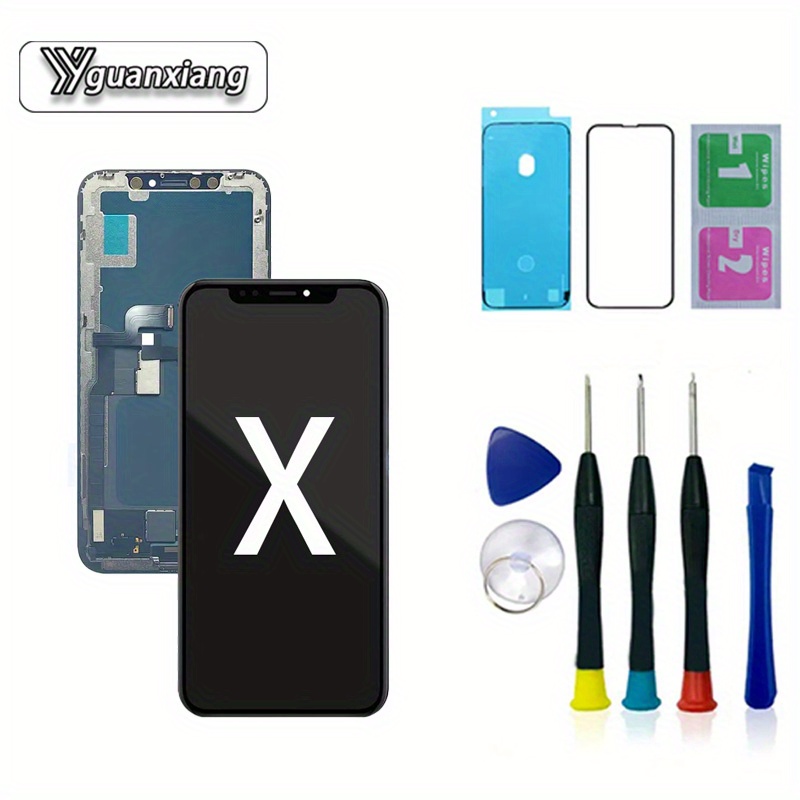 Écran LCD Tactile Complet Pour IPhone X - Remplacement 5,8" Avec Face ID Et 3D Touch - Kit De Réparation Inclus