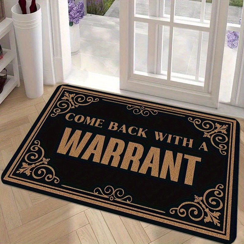 TEMU Attractive Single-layer Welcome Mat With Non-slip Design, With A . This Flannel Mat Is Decorating Living Rooms, Bedrooms, Kitchens And Holiday