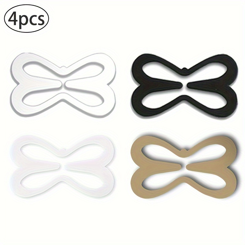 Fashion Butterfly Bra Strap Clips, Anti-Slip and Breast Lift Accessories for Backless Tops and Dresses with Hidden Straps