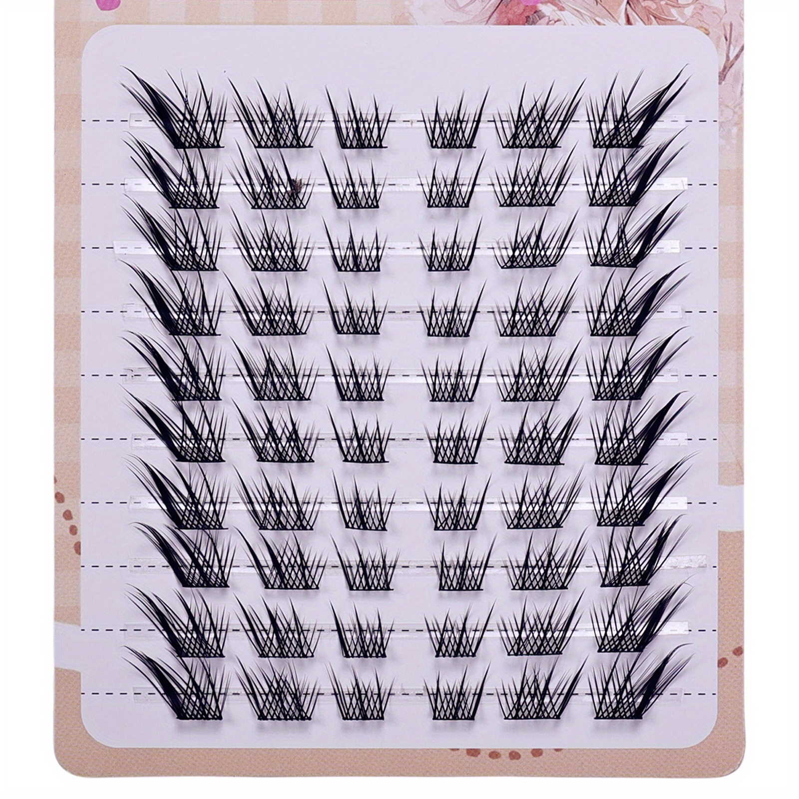 60pcs Of Eyelash Clusters For Fox Eyes, Natural Comic-style Cat Eye Eyelash Grafting, Featuring Lightweight Mixed Lengths