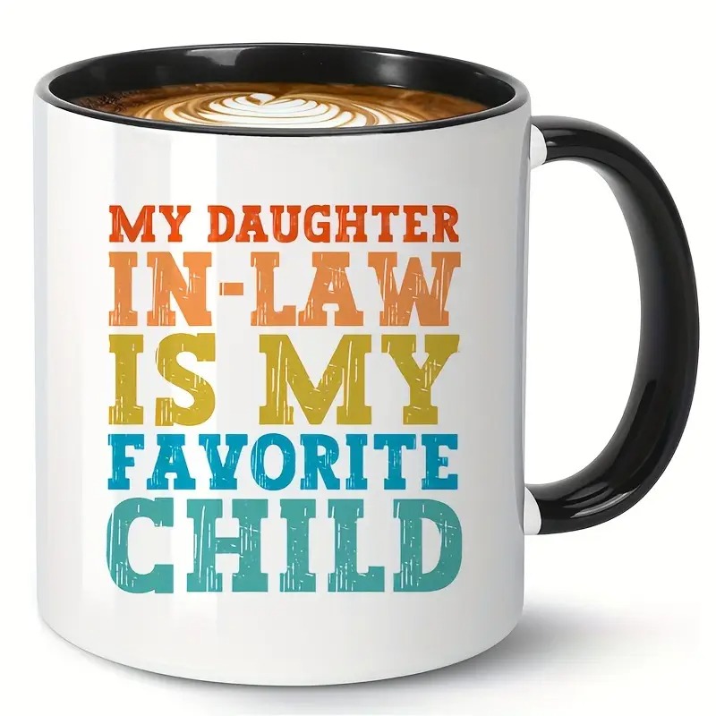 TEMU Funny Coffee Mug 11oz - Is My Daughter-in-law Mug Coffee Cup Funny Father-in-law Mug Gift Gag Mother-in-law Gift Mother's Day Party Holiday 11oz