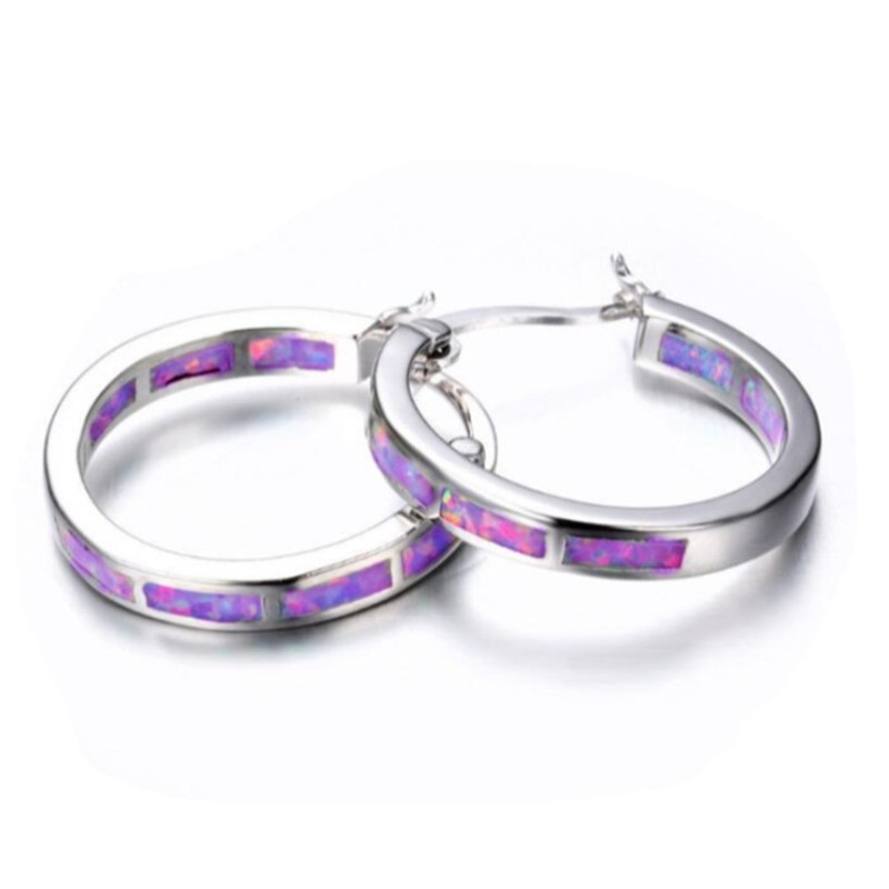 TEMU 1 Pair Of 925 925 Silver Plated-plated, Fashionable, Versatile And Round Earrings, For Teenager