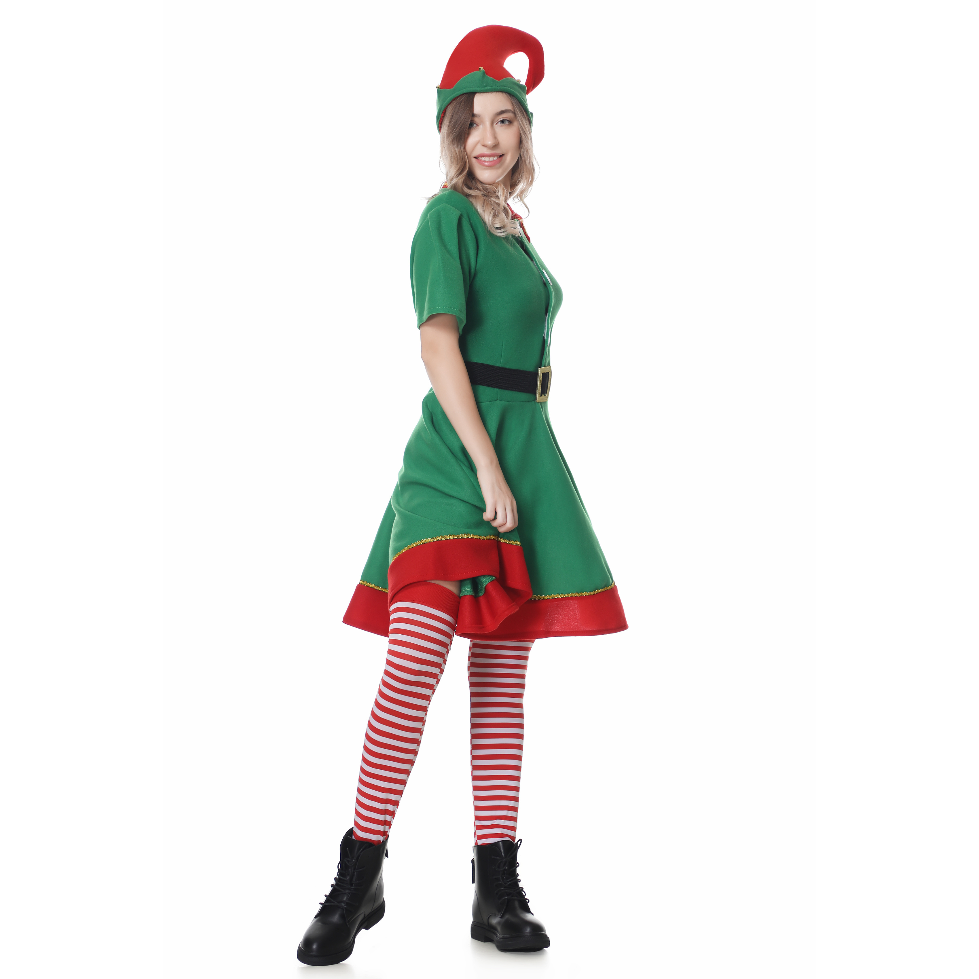 4pcs womens complete christmas elf costume elf dress hat - Temu Germany