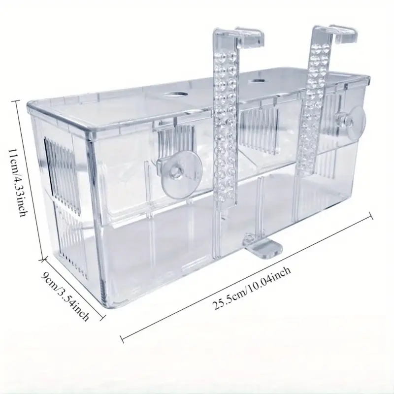 extra large fish breeding box J-star Breeder for Aquarium Tank, Acrylic Box for Guppy/Betta/Shrimp/Clownfish, Baby Fish Hatchery & Isolation Tank : Pet Supplies Can be used as a spawning box for fecund fish Large Fish Breeder Box for