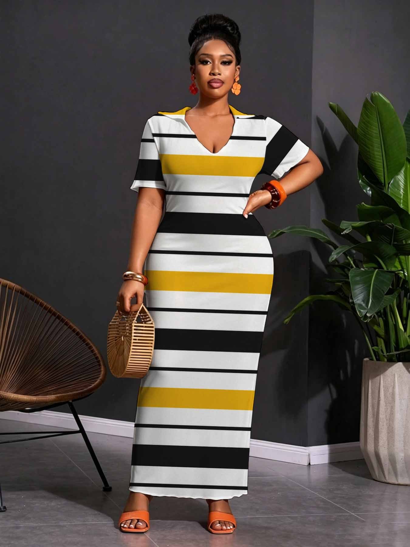 black and yellow dress & Striped Dress: Team Colors Women's Bumble Bee Skater 4% spandex * Fabric composition in the US Playing The Part Shirt Dress