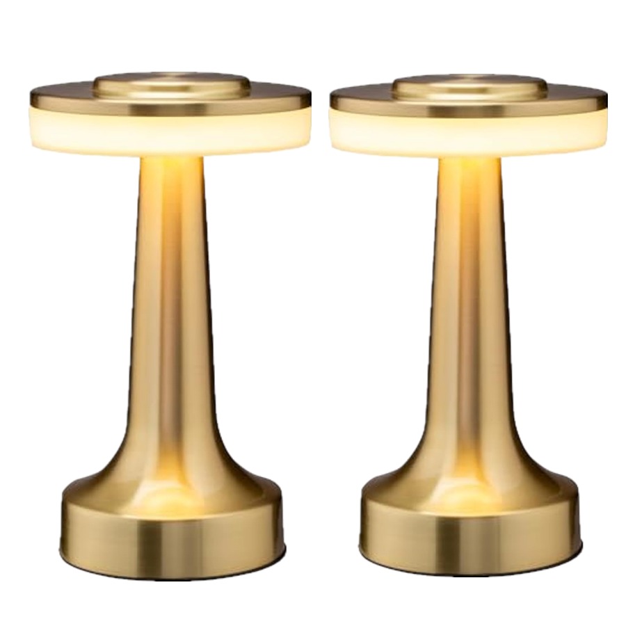 2/4/8pcs Wireless Desk Lamp Set Led Portable Rechargeable Desk Lamp Touch-sensitive Control 3-level Dimming Up To 15-hour Dining Room, Living Room Table Lamp (rose Golden)