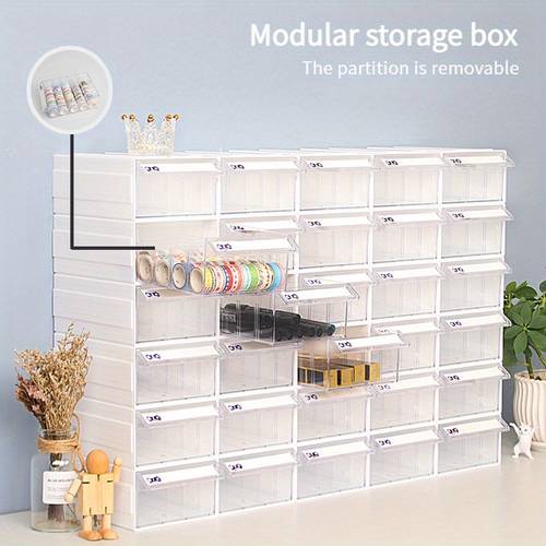 1pc modular storage box for tools and parts flexible assembly storage box suitable for tool room garage desktop