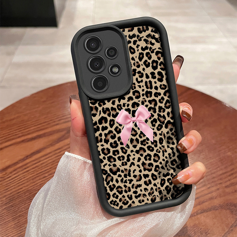 TEMU Phone Case: Leopard Print Bow Fashion Pattern Phone Case For Galaxy A01/a02s/a03/a03s/a05/a10s/a11/a12/a13/a53 5g/a54 5g/a70/a71/a72/a73