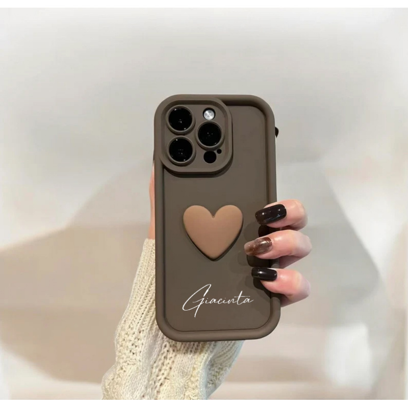 TEMU Ladder Mobile Phone Case Three-dimensional Signature Text Customization Holiday Gift Daily Use Suitable For 11 12 13 Pro Promax Xs Xsmax 7plus