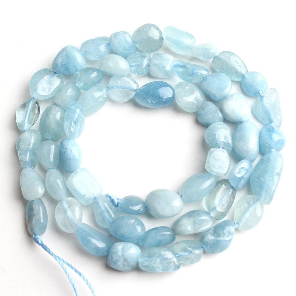 E-shop 45 Stück 6-8mm Naturstein- lose Perlen unregelmäßige Abstandshalter-Perlen für Schmuckherstellung DIY Armband Halskette Zubehör