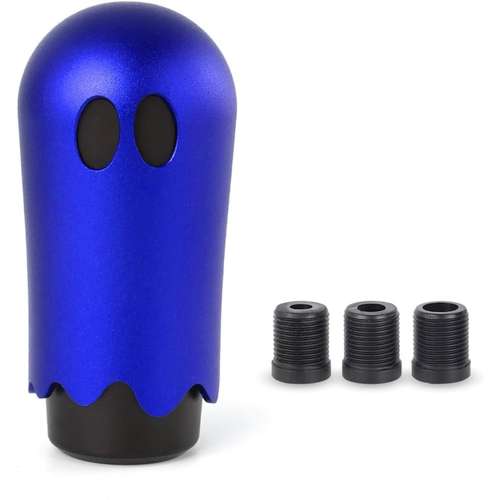 Uxcell M10 X 1.5 Universal Blue Gear Shift Knob Adapter - For Non-Threaded Shifters, Aluminum Alloy