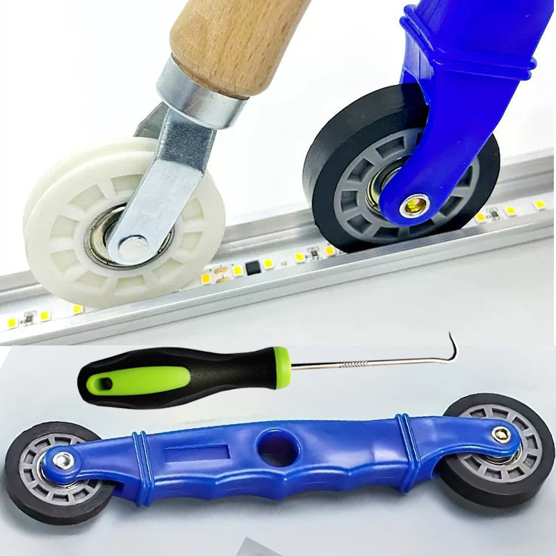 E-shop 2er-Set Klebefreie LED-Streifen Installationsleiste - Einfache Anbringung in U-Kanal Schiene für Decke, Schrank & Geschäft Dekoration |