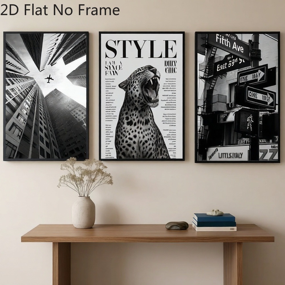 2d-flach, 2d/flach  , 3-teiliges set  -leopardenmuster-mode-wandkunst, stilvolles leopardenmuster-leinwandbild, roostorm moderne ästhetische mode-deko,   für schlafzimmer, wohnzimmer-mode-poster, geschenk für sie