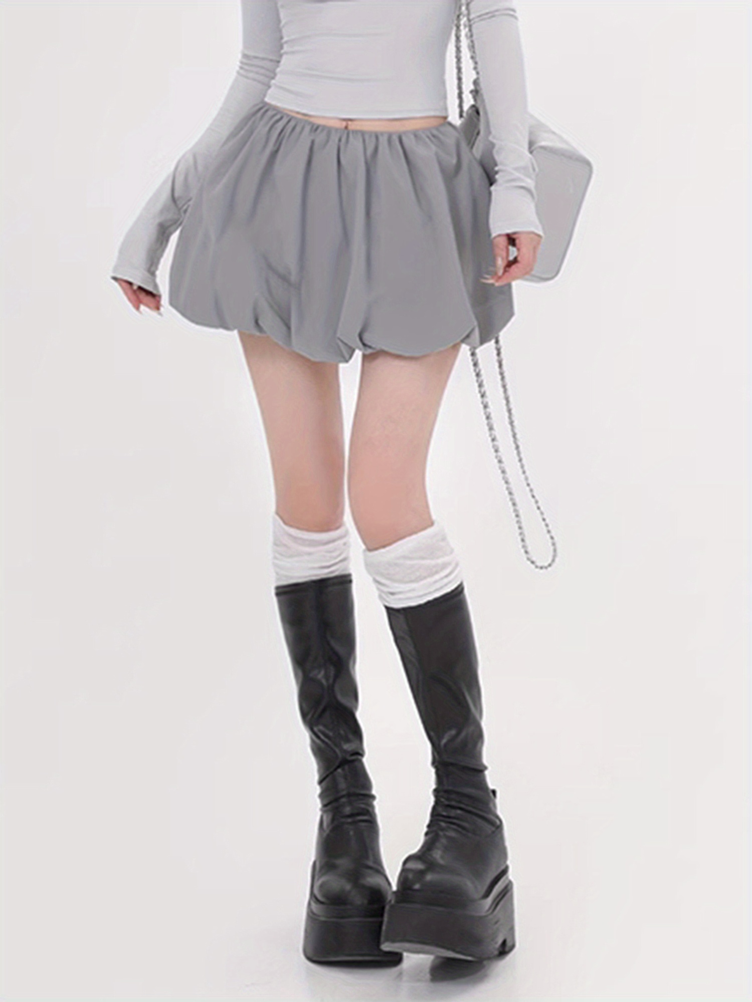Event Lanyards Women's Bubble Mini Skirt - High Waist Puffy