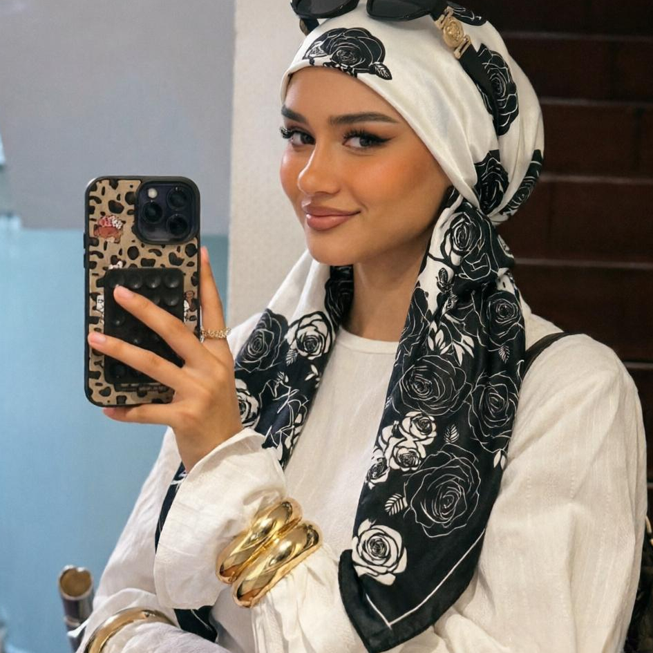 TEMU Elastic Floral Fashion Headscarf Hat, And Comfortable, Suitable For And Sports, For Women's Wear And Parties