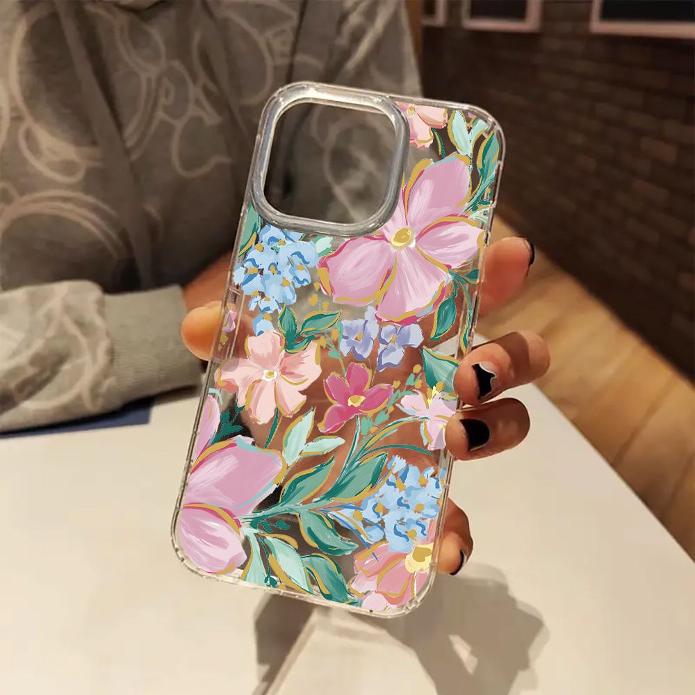 TEMU Fundas Transparentes con Estética de Flores Rosas para iPhone 16 11 12 13 14 15 Pro XR, Regalos Cristianos para Mujeres y Hombres