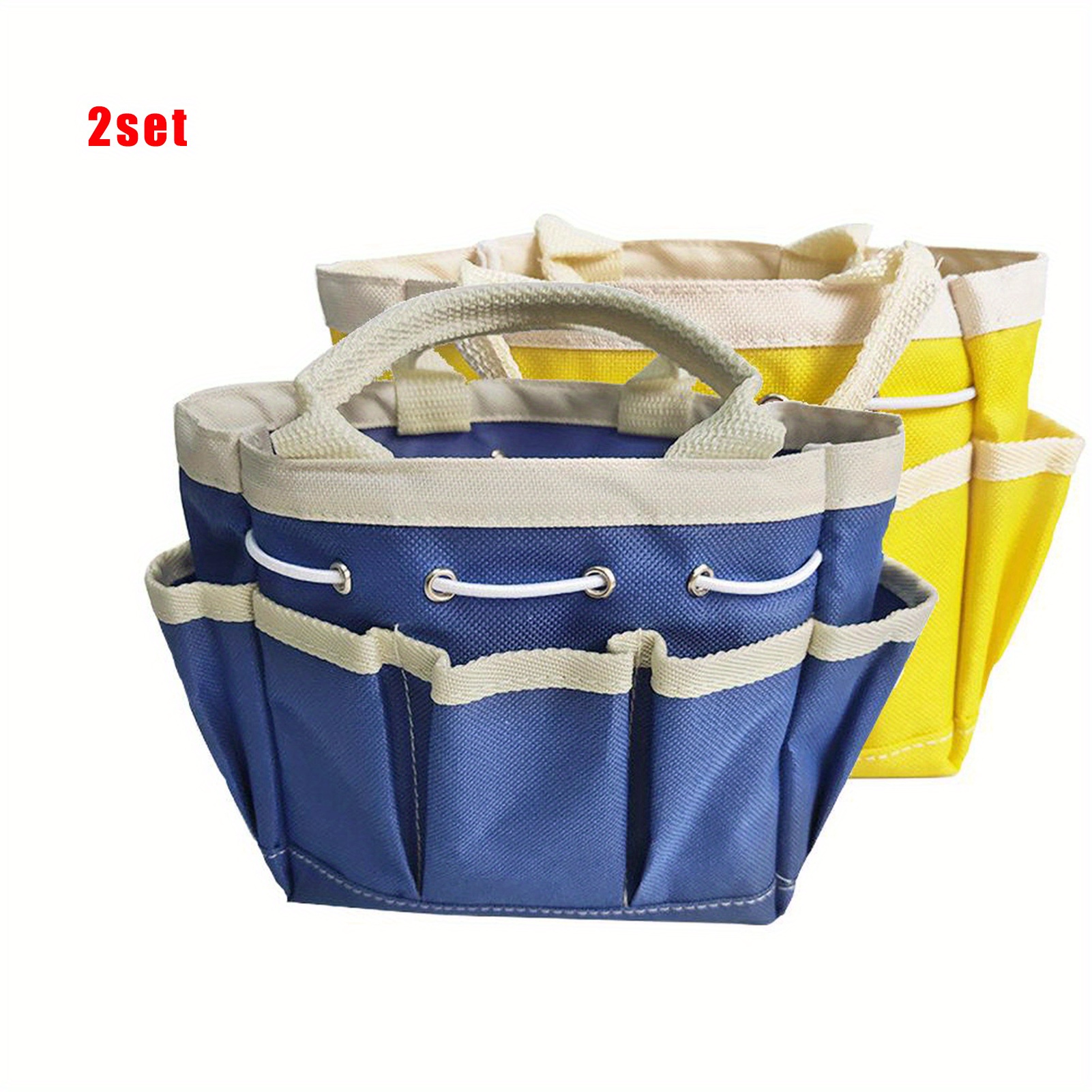 

Small Garden Tool Bag, 15x15x10. 5cm Oxford Cloth Hand Tool Storage Tote Gardening Tote With Pockets For Women Men ( Blue