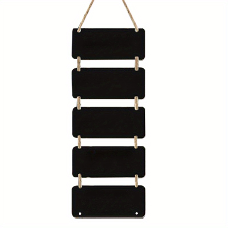 5 Double Sided Hanging Chalkboard Signs Wooden Erasable Message Board, Rustic Chalkboard Hanging Sign With Hanging Rope, Suitable For Wedding Bar Wall