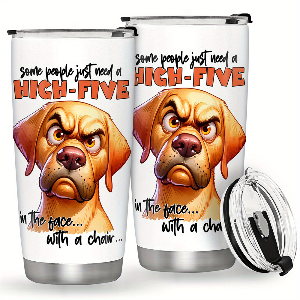 

1pc Graphic Insulated Mug, 20oz Lid & , Bpa-free, - Portable Cup For Hot & Beverages, For & Outdoors