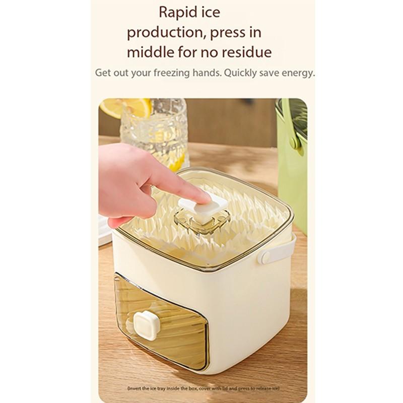 TEMU Portable 48-compartment Ice Bucket Large Capacity Press Mold Ice Maker
