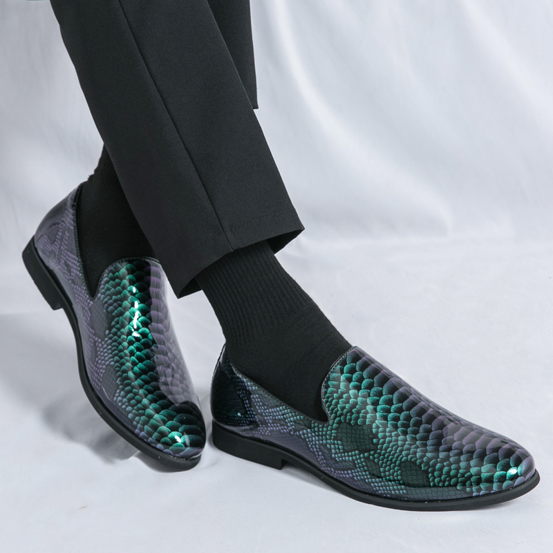 slim fit dress slacks Mauri 44190 Raptor Men's Designer Shoes Green / Gold / Blue Exotic Hornback & Baby Crocodile Oxfords (MA5015) (Made to Order) Multi / 8.5 US main image 1