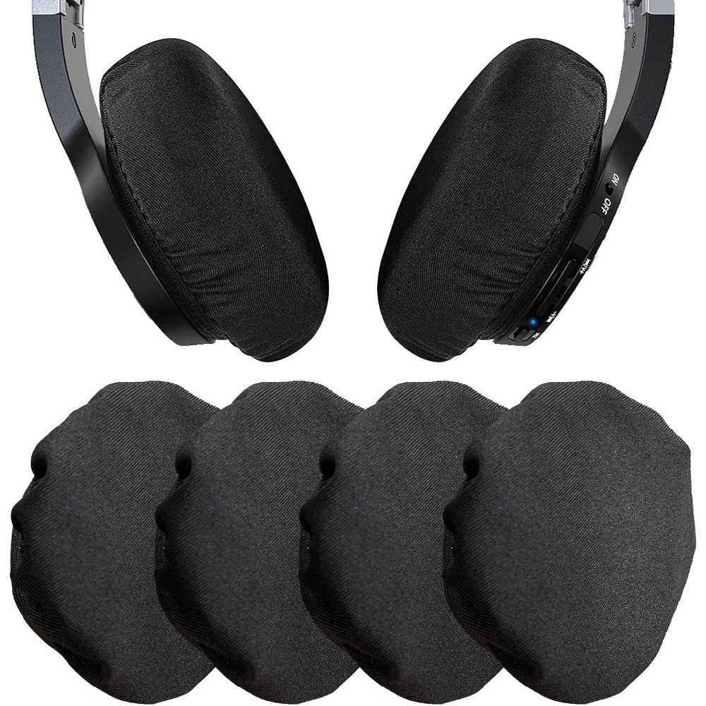 Fabric Covers/headphone Covers/stretchable And Washable Earcup Protectors Compatible With Wireless Wired Over The Ear Headphones (fit 3.5" - 4.3" )