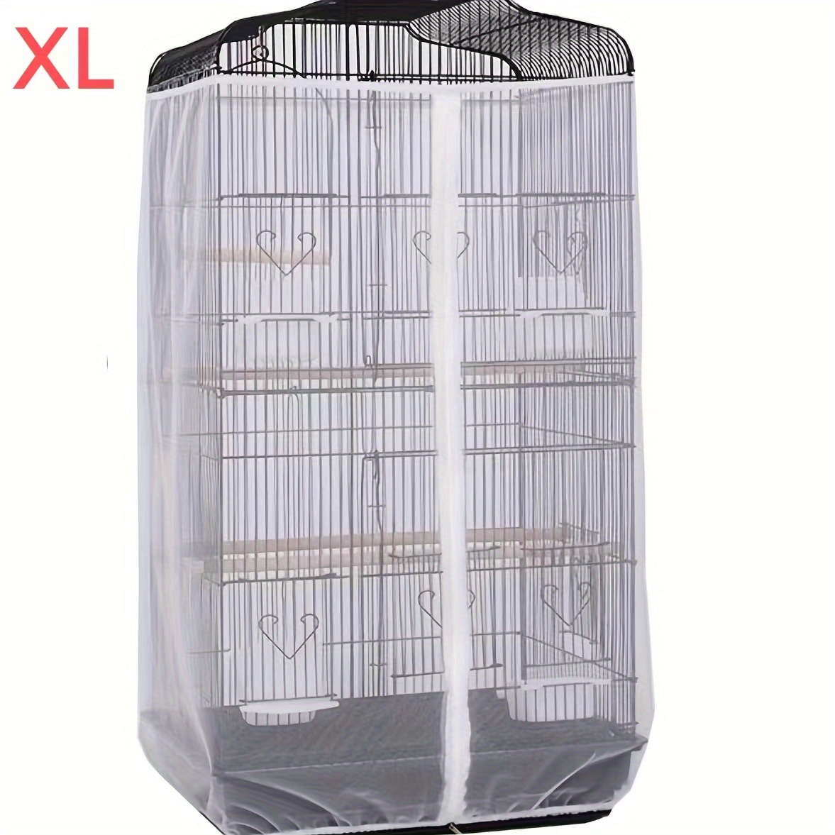 Zipper-style parrot cage mesh cover made of polyester material,... product image 10