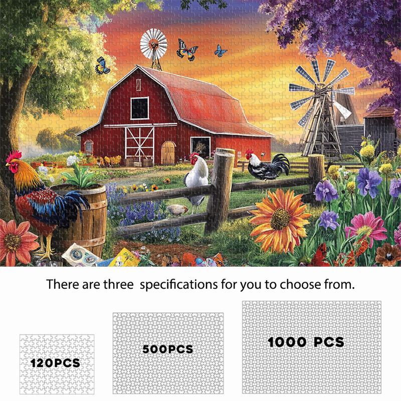 

Intricate , Country Scenery - 120/500/1000pcs, High Difficulty, Enthusiasts, Ideal Holiday Gift & Home Decor