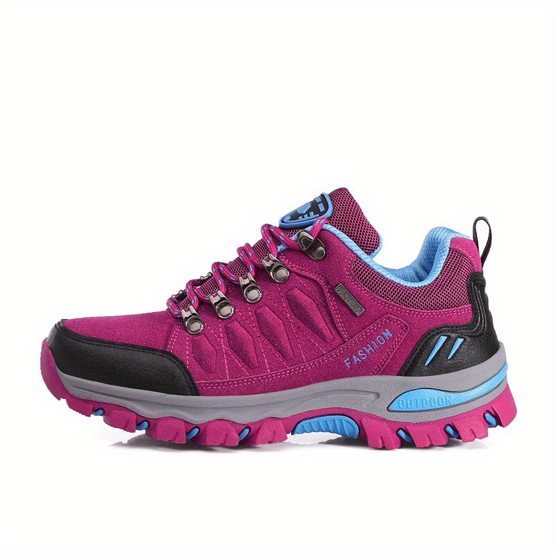 Trekkinn Zapatillas Nordic Walking Zapatos De Senderismo Bajos Para Mujer  Rosa Y Sintéticos Vibrantes Con Detalles Negros, Duraderos Zapatillas De