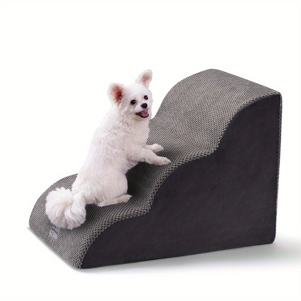 TEMU 3/ 4/ 5 Tiers Dog Steps Pet Stairs Ramp Portable Bed Ladder Washable Cover