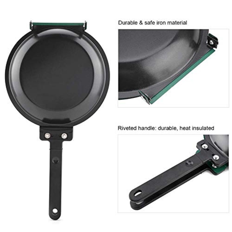 7 6in diameter double   pan ceramic frying pan specialty round omelette   small safe kitchen pancake cookware pancake frying pan omelette maker pancake pan nonstick pancake pan omelette pan Product details 4