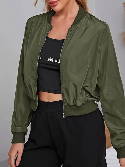 2025 womens short casual niche zipper coat