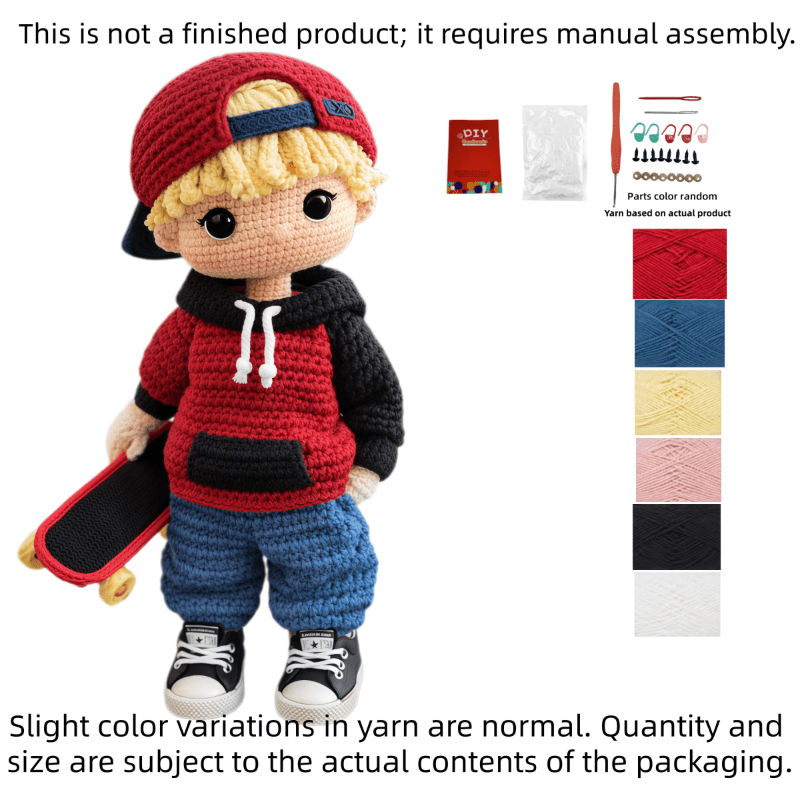 TEMU Kit de Crochet pour Débutants Avancés et Intermédiaires - Inclut Fil 100 % , Crochet et Instructions Écrites Étape par Étape - 1 Paquet Kit de