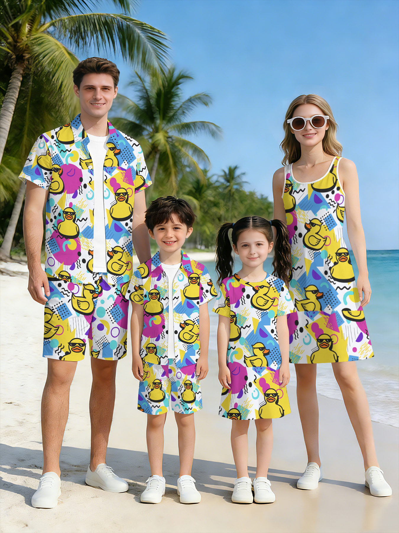 matching beach outfits for family - Cyprus