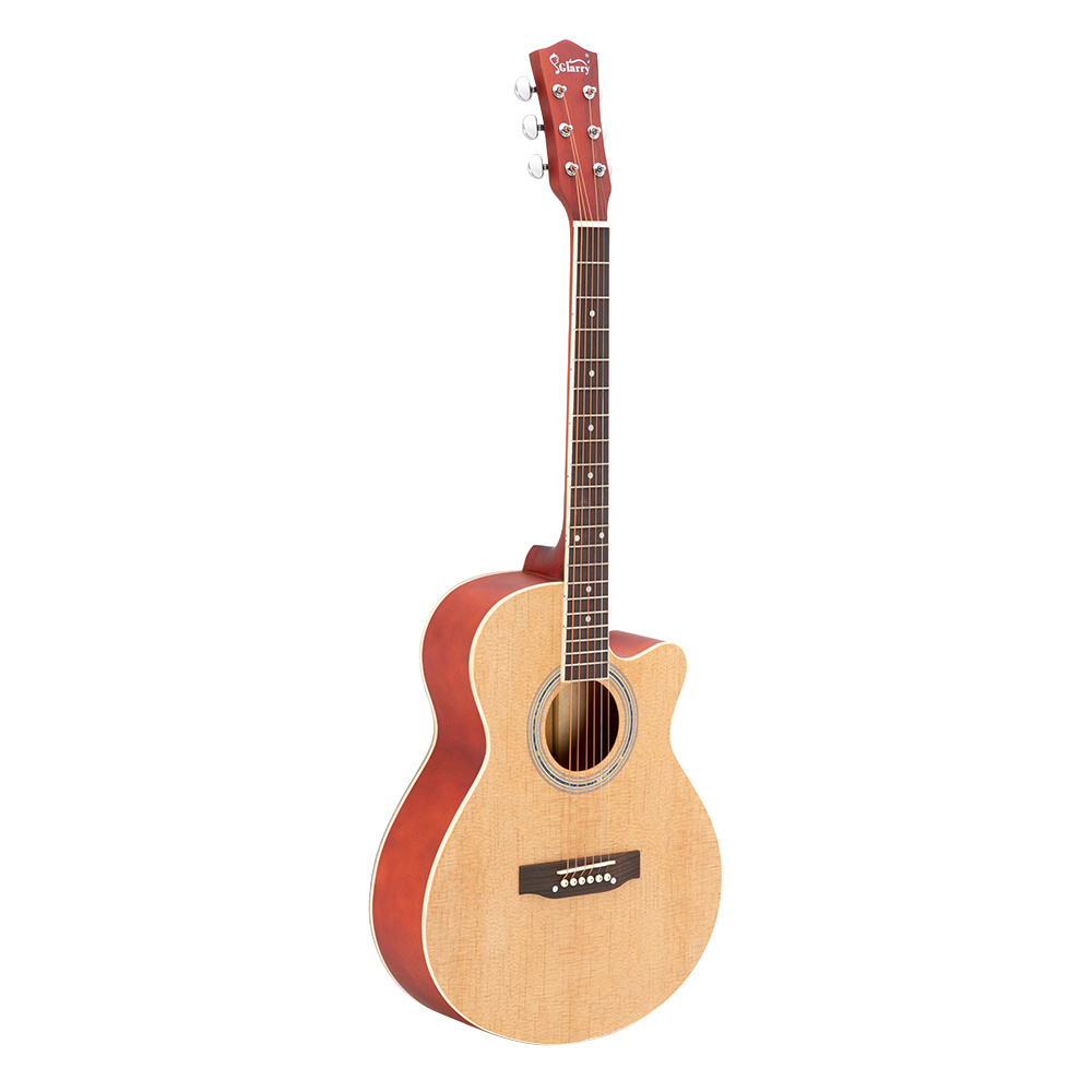 40-Inch GT501 Cutaway Folk Guitar with Spruce Top in Burlywood End... product image 2