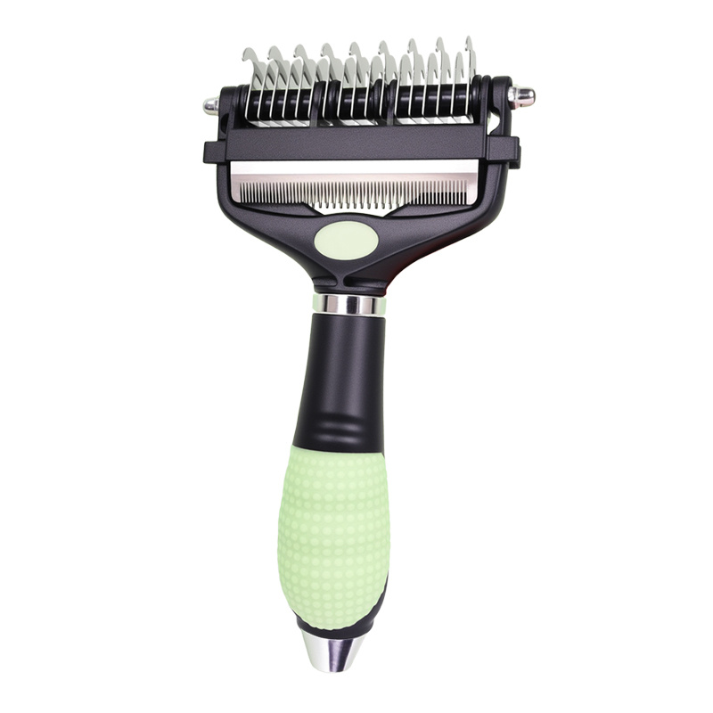 TEMU 3-in-1 Professional Pet Grooming Brush For - Dematting Comb, Rake & Deshedding Tool For Long & Short Hair, Heavy Shedding & Fur - Christmas Gift