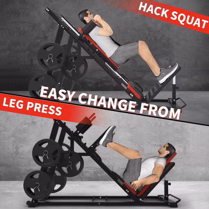 leg press squat machine adjustable leg machine lower body special leg machine squat leg press combo with 11 13 shoulder width 3 level safety stops calf block for home gyms Product details 0