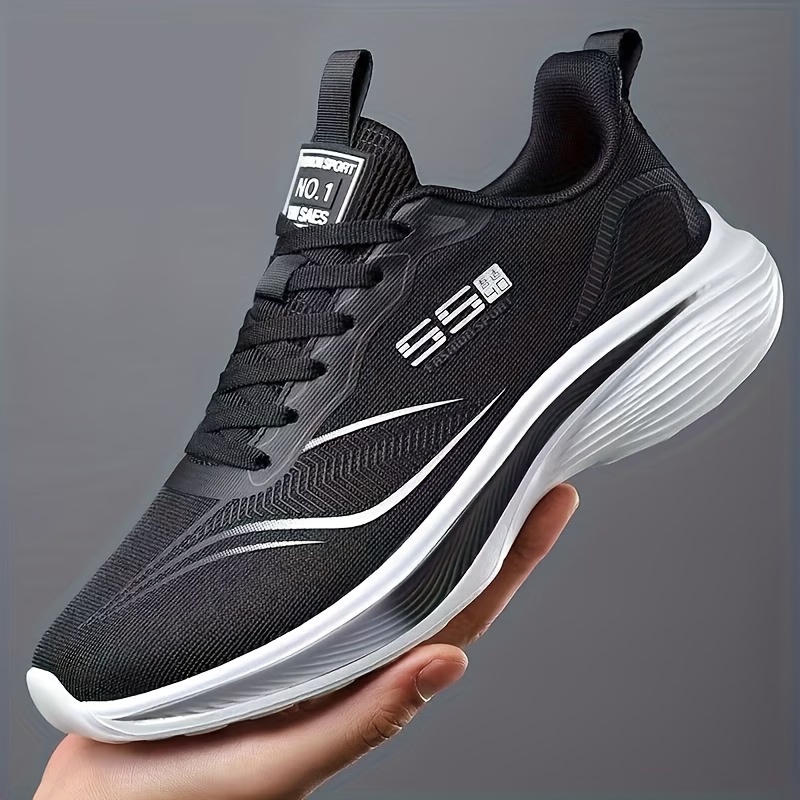 Men's Breathable Mesh Casual Sports Shoes, Soft Non-slip Shock-absorbing Sole, Running, Tennis Walking Shoes, Fitness And Hiking, Outdoor Adventure