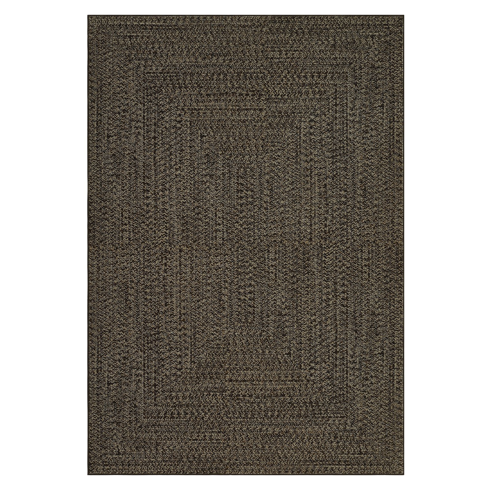 Image of 1pc Braided Print Area Rug For Living Room Non-slip Backing Farmhouse Accent Rug Easy To Washable Non-shedding Woven Carpet Foldable Non-slip Soft Low Pile Indoor Rug For Bedroom Office
