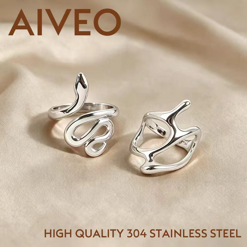 2pcs Golden Stackable Open Ring Set for Women