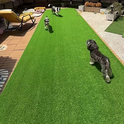 3 Rolls = 4.5 meter Large High-quality Artificial Turf Mat, Realistic Grass Carpet—Suitable for Wedding Gardens and Courtyards. Without Tools, Ideal for Party Events, Home and Commercial Decoration. Pet-friendly