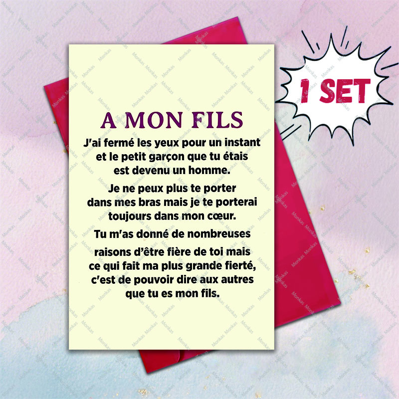TEMU 1 Ensemble Carte d'Anniversaire Amusante en Français avec Enveloppe - 12X18Cm (4.7X7.1 Pouces) Texte Français Humoristique, Parfait pour , ,