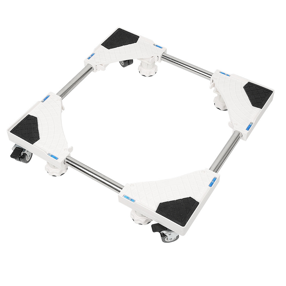 Image of Mobile Base For Twin-tub Washing Machines; Washing Machine Base; Adjustable To Fit Your Washing Machine; In Black And White.